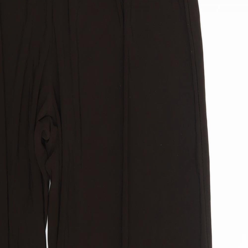 Womens UK Size M Preworn Regular Fit Dress Pants Brown Trousers