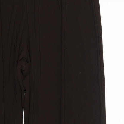 Womens UK Size M Preworn Regular Fit Dress Pants Brown Trousers