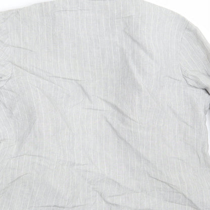 Liz Claiborne  Womens Grey Striped  Jacket Blazer Size 10