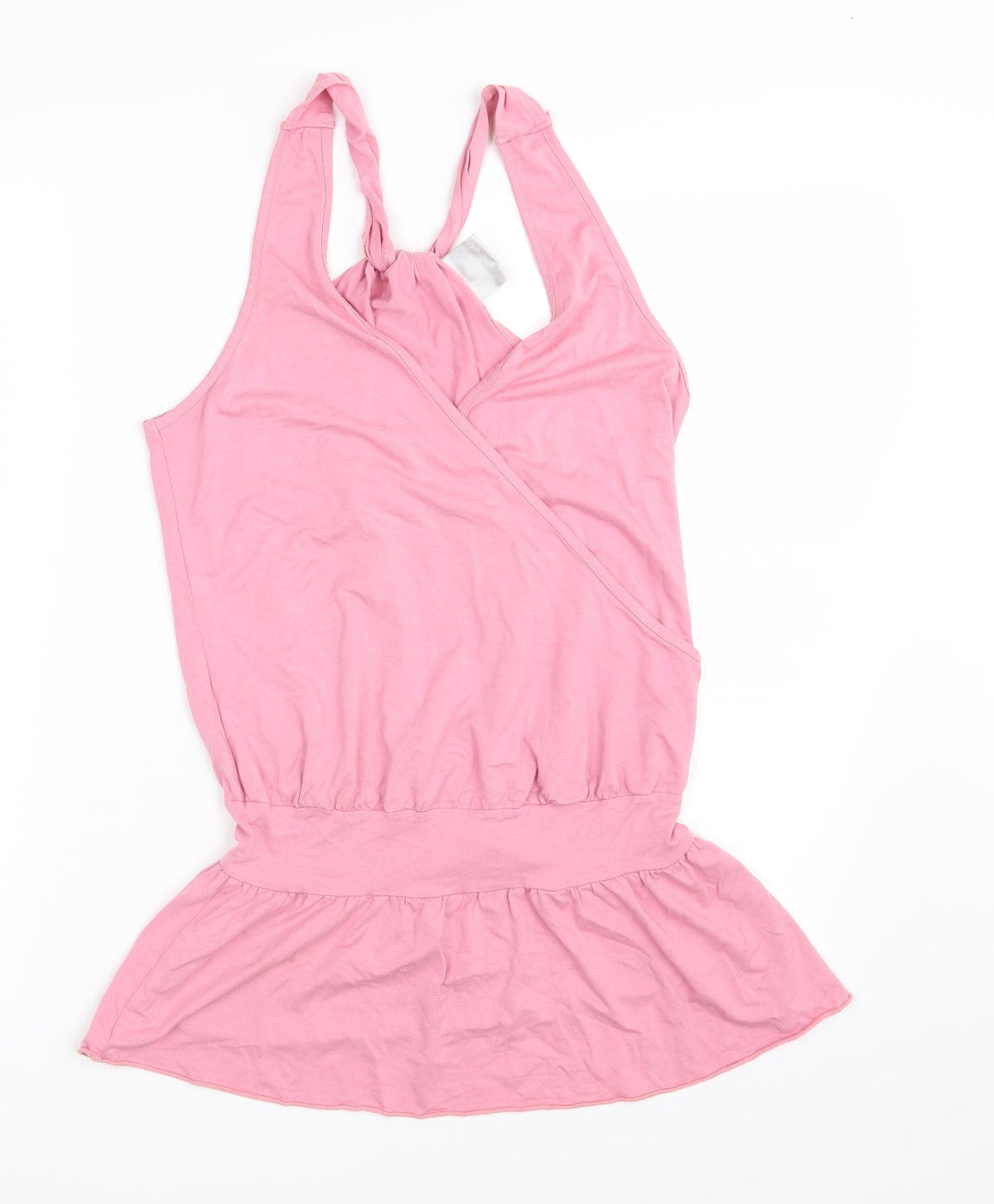 Additional front view of Kit Kit Kit women’s pink basic tank, size UK 12