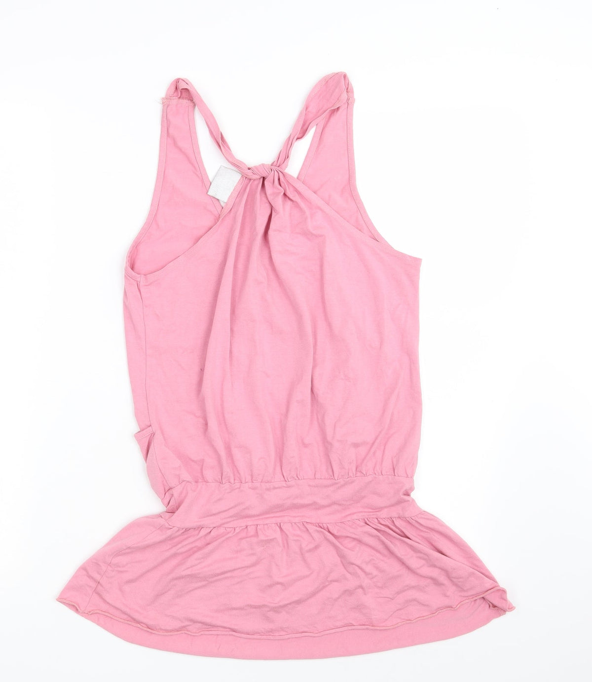 Back view of Kit Kit Kit women’s pink basic tank, size UK 12