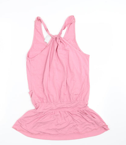 Back view of Kit Kit Kit women’s pink basic tank, size UK 12
