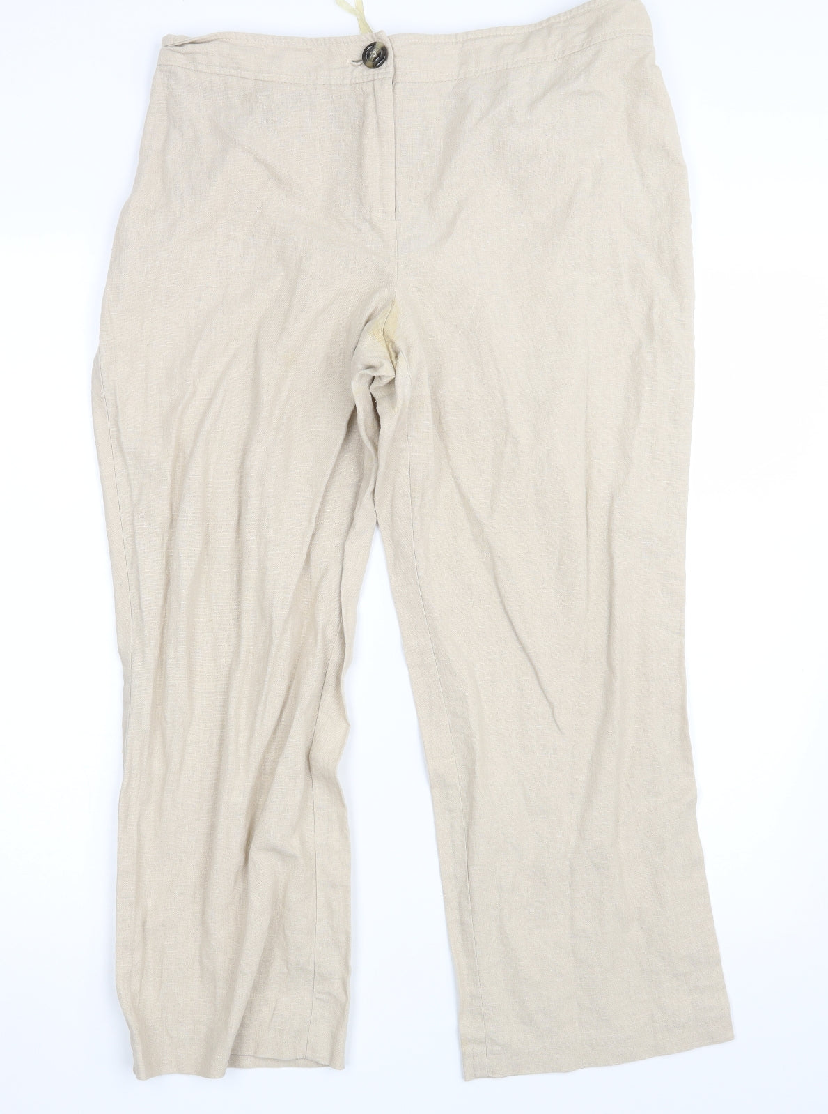 E Womens Beige   Bloomer Trousers Size 14 L25 in