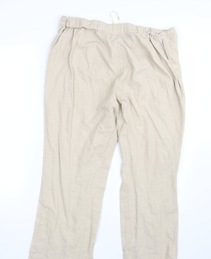 E Womens Beige   Bloomer Trousers Size 14 L25 in