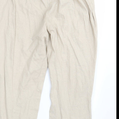 E Womens Beige   Bloomer Trousers Size 14 L25 in