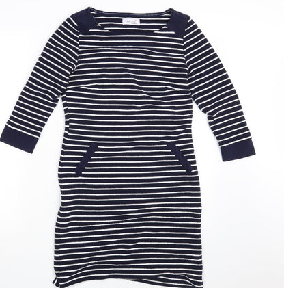 Per Una Womens Blue Striped  Fit & Flare  Size 8