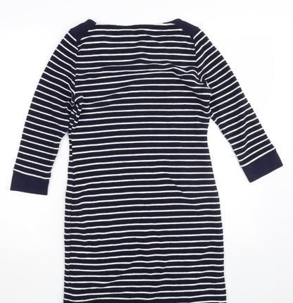 Per Una Womens Blue Striped  Fit & Flare  Size 8