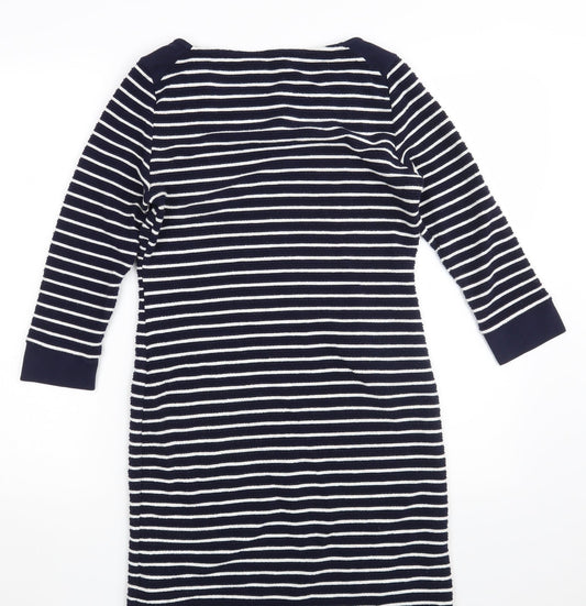 Per Una Womens Blue Striped  Fit & Flare  Size 8