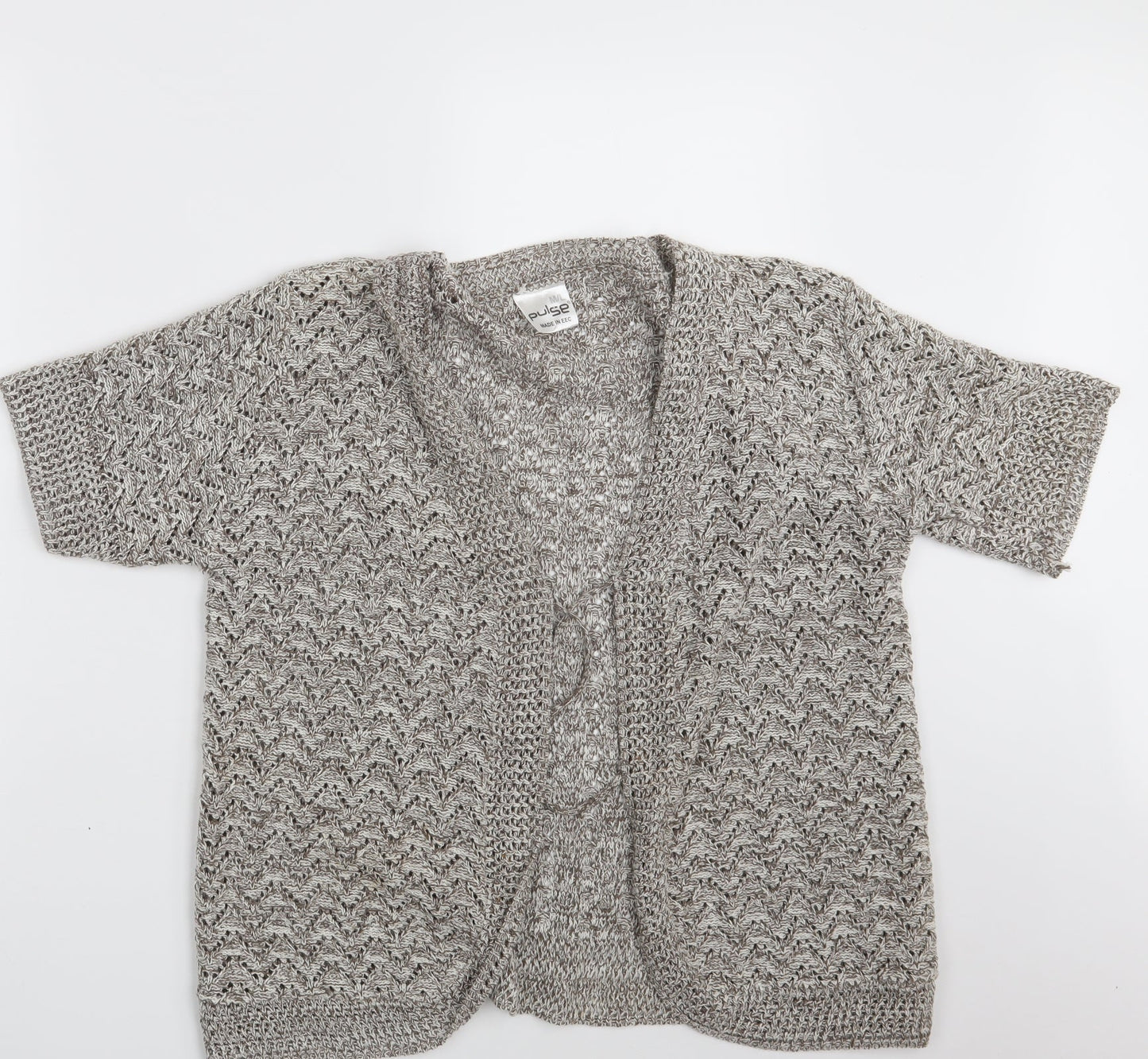 Womens UK Size M Pulse Beige Wrap Jumper