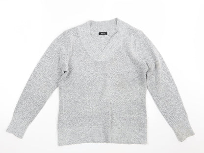 M&Co. Womens Grey  Knit Pullover Jumper Size S