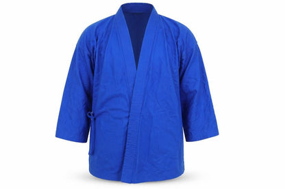 Front view of Blitz boys’ blue basic dress shirt, size 16, years - karate- martial arts