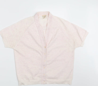 Womens UK Size One Size Preworn Pink Cardigan Jumper