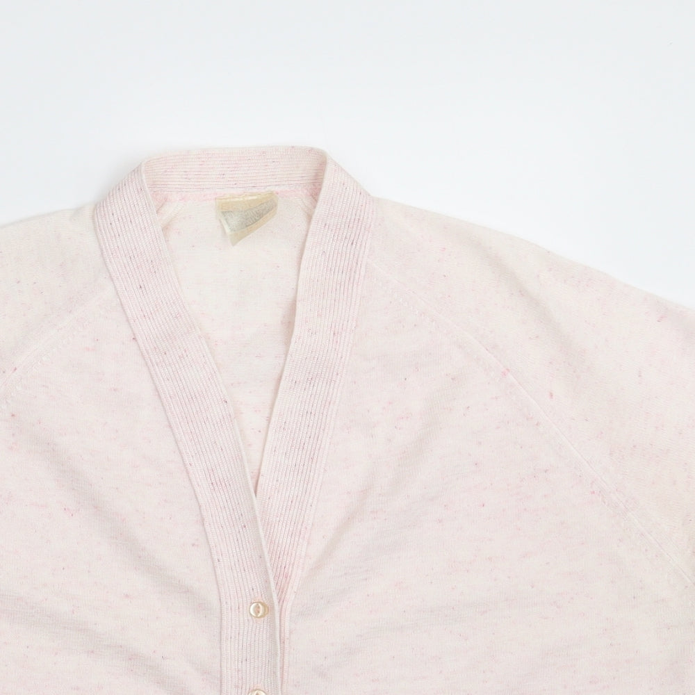 Womens UK Size One Size Preworn Pink Cardigan Jumper