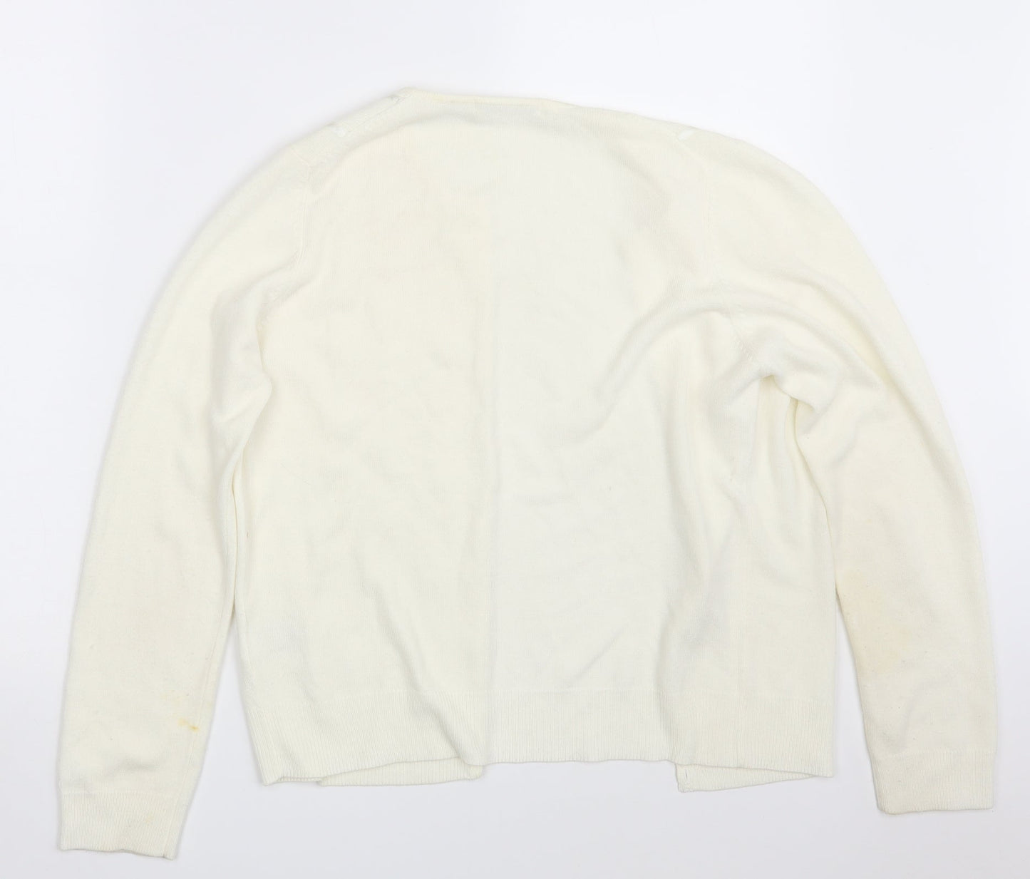 Womens UK Size 12 M&S Ivory Cardigan Jumper