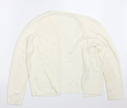 Womens UK Size 12 M&S Ivory Cardigan Jumper