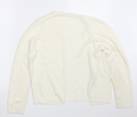 Womens UK Size 12 M&S Ivory Cardigan Jumper