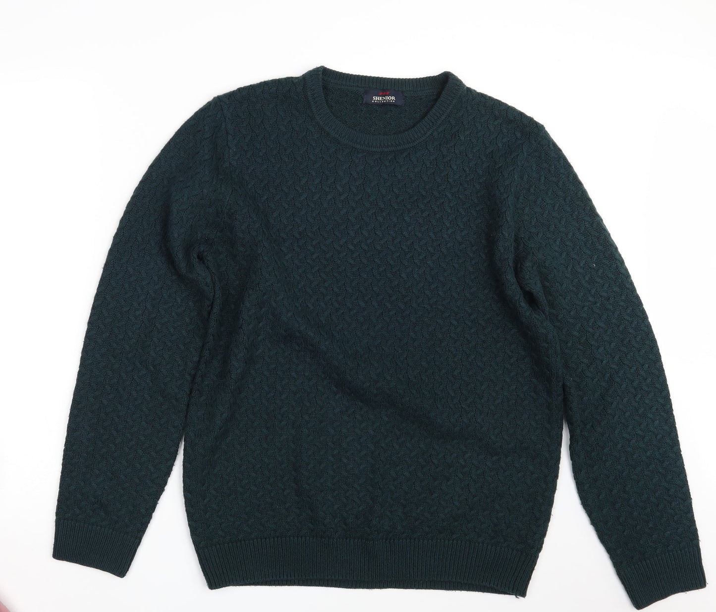 SHENIOR Collection Mens Green  Knit Pullover Jumper One Size