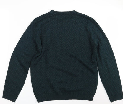 SHENIOR Collection Mens Green  Knit Pullover Jumper One Size