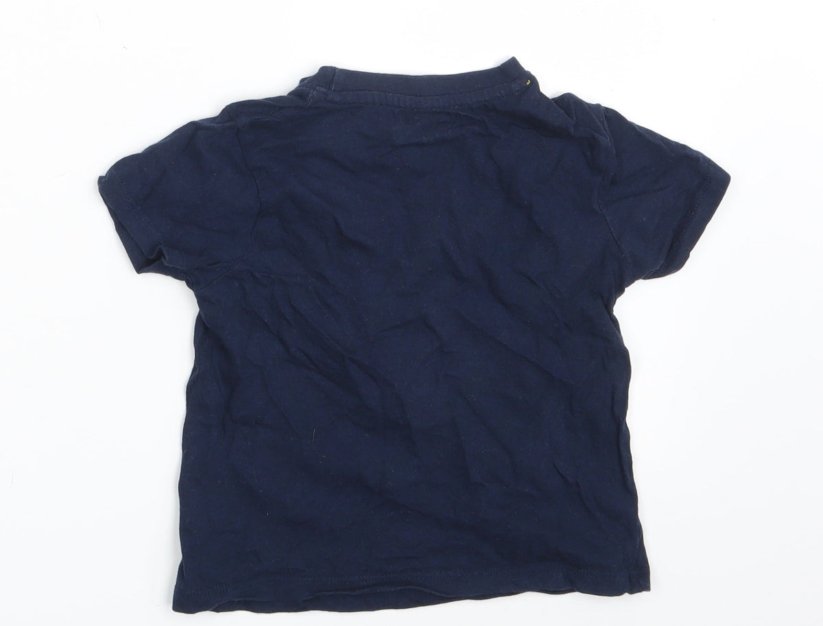 Back view of Pep&Co boys’ blue basic t-shirt, size 24, months