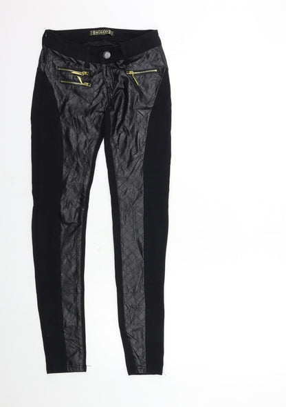 miamoni Womens Black   Skinny Jeans Size M L30 in