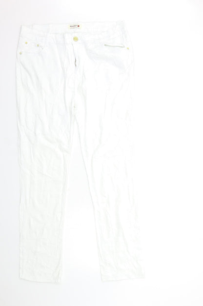 miss cherry Womens White  Denim Straight Jeans Size 38 in L30 in