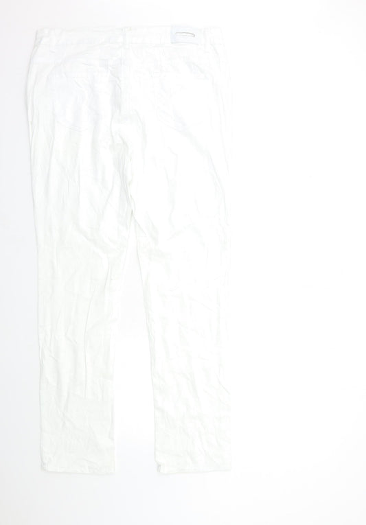 miss cherry Womens White  Denim Straight Jeans Size 38 in L30 in