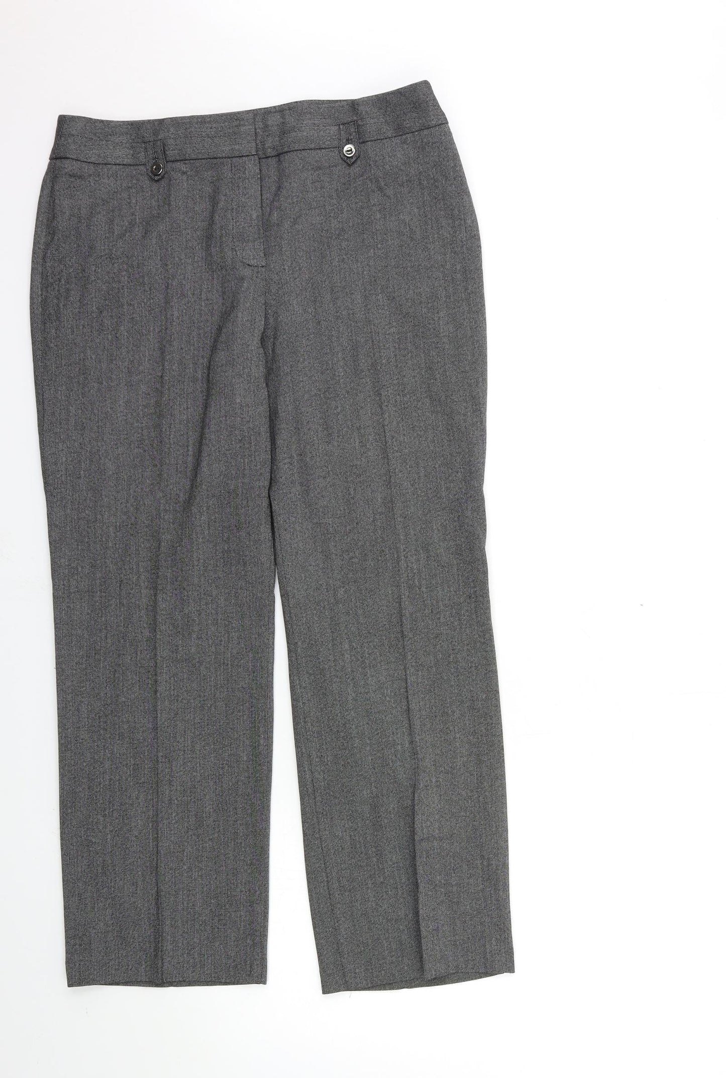 Womens UK Size 12 Marks and Spencer Regular Fit  Grey Trousers