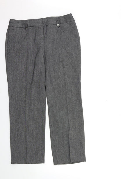 Womens UK Size 12 Marks and Spencer Regular Fit  Grey Trousers