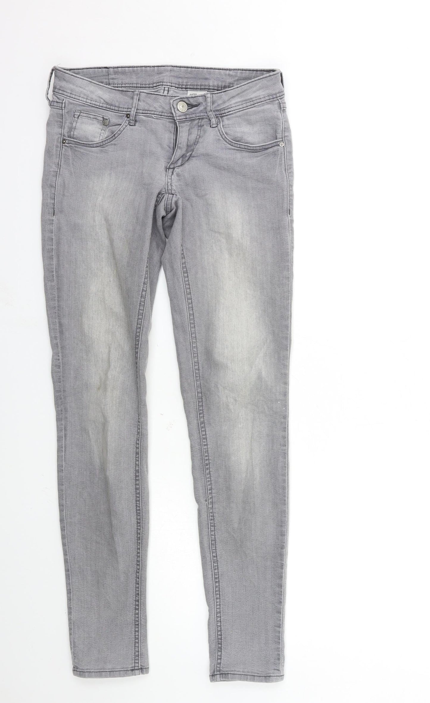 Womens UK Size 26 in H&M Regular Fit Skinny Grey Jeans