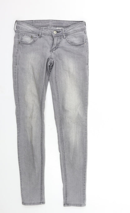 Womens UK Size 26 in H&M Regular Fit Skinny Grey Jeans