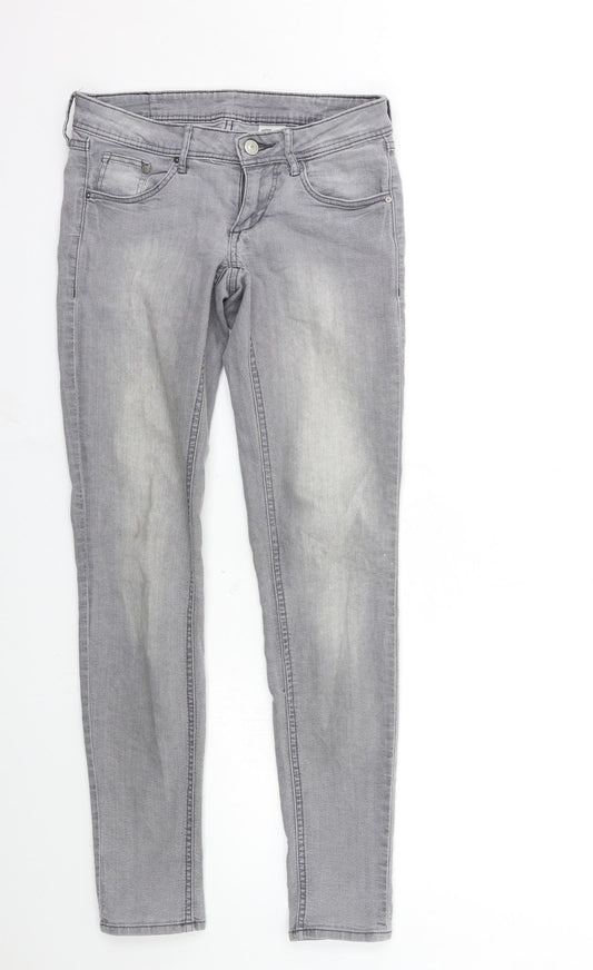 Womens UK Size 26 in H&M Regular Fit Skinny Grey Jeans