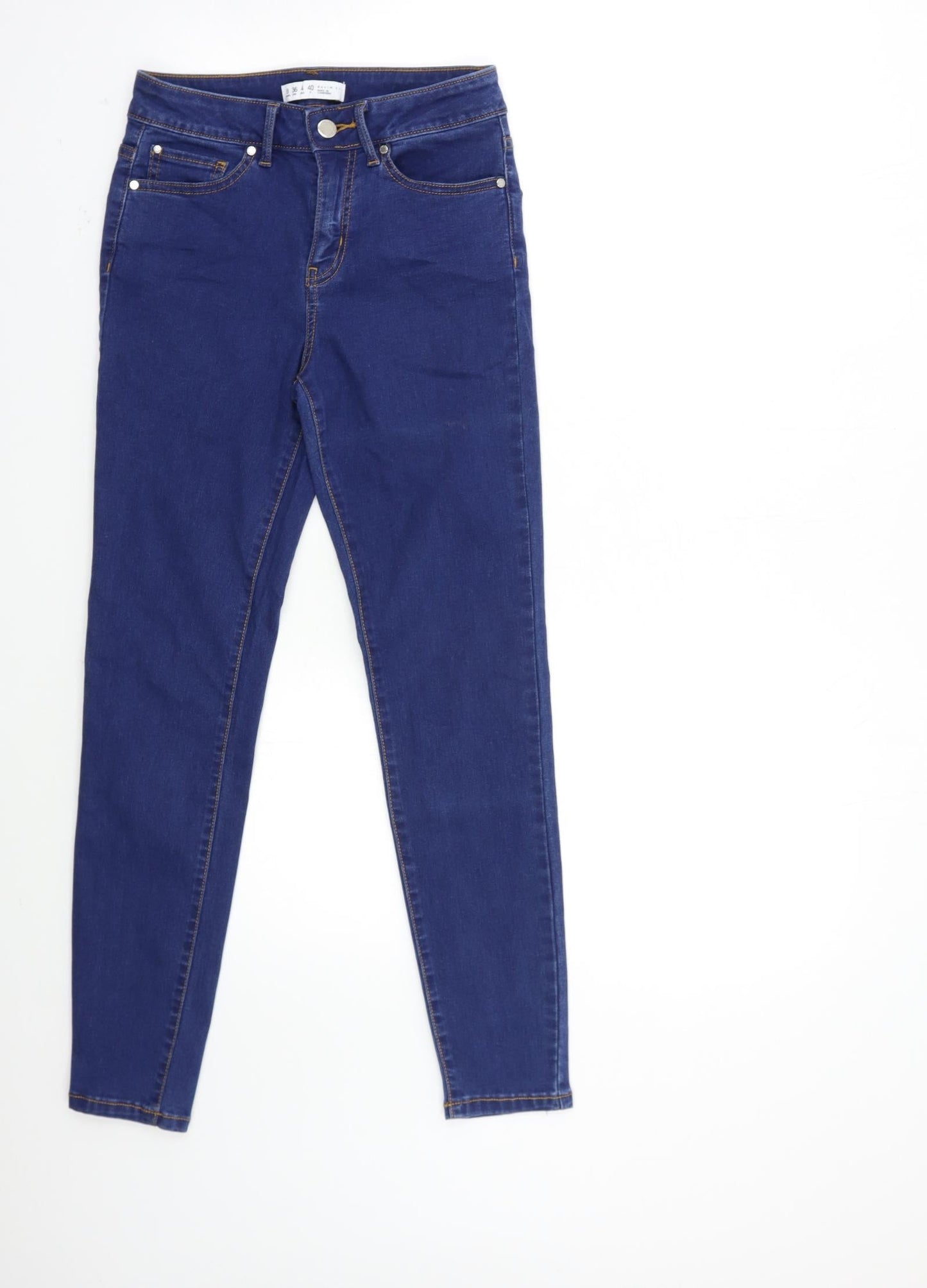 Denim & Co. Womens Blue  Denim Skinny Jeans Size 8 L27 in