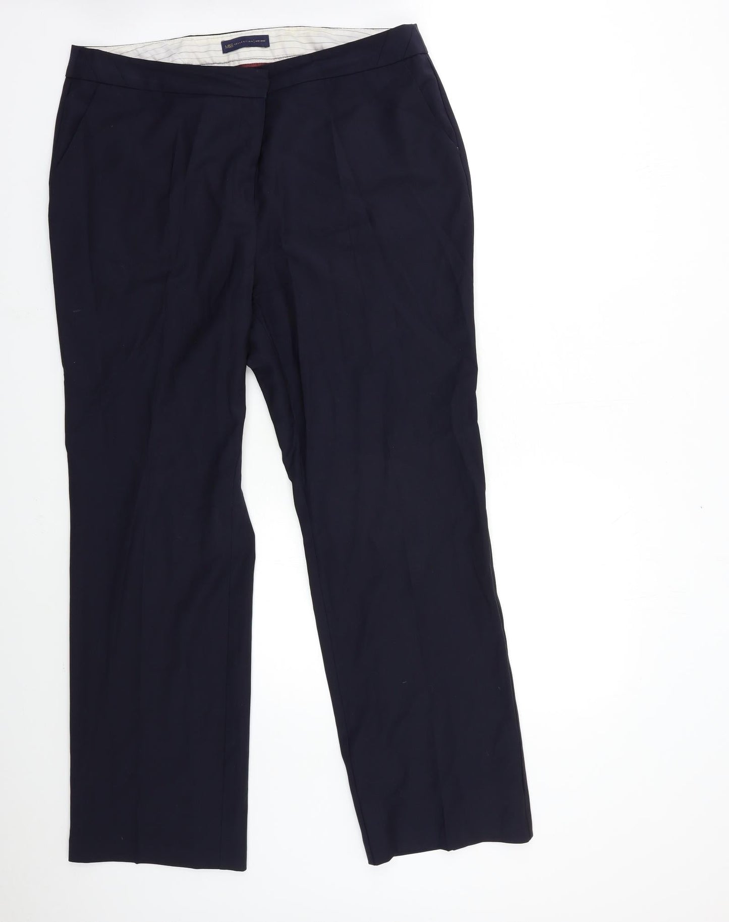 Womens UK Size 16 Marks and Spencer Regular Fit  Blue Trousers