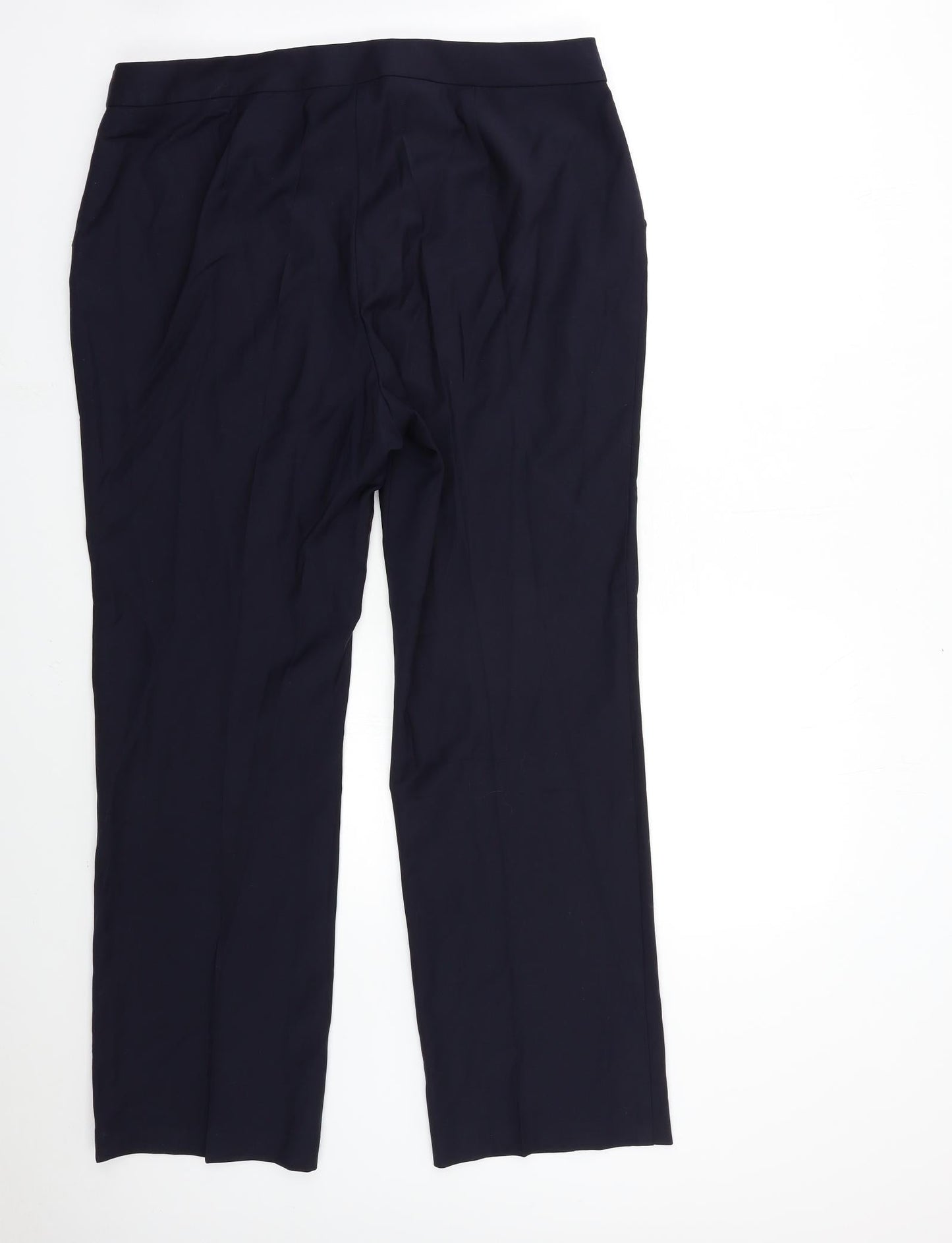 Womens UK Size 16 Marks and Spencer Regular Fit  Blue Trousers