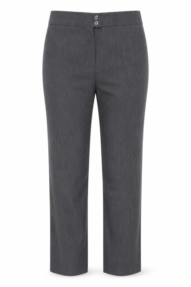Front view of buttrcups women’s grey trousers, size UK 12, 29-inch leg