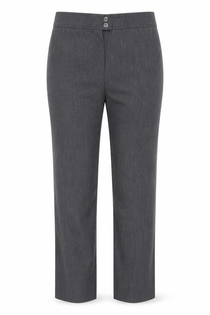 Front view of buttrcups women’s grey trousers, size UK 12, 29-inch leg