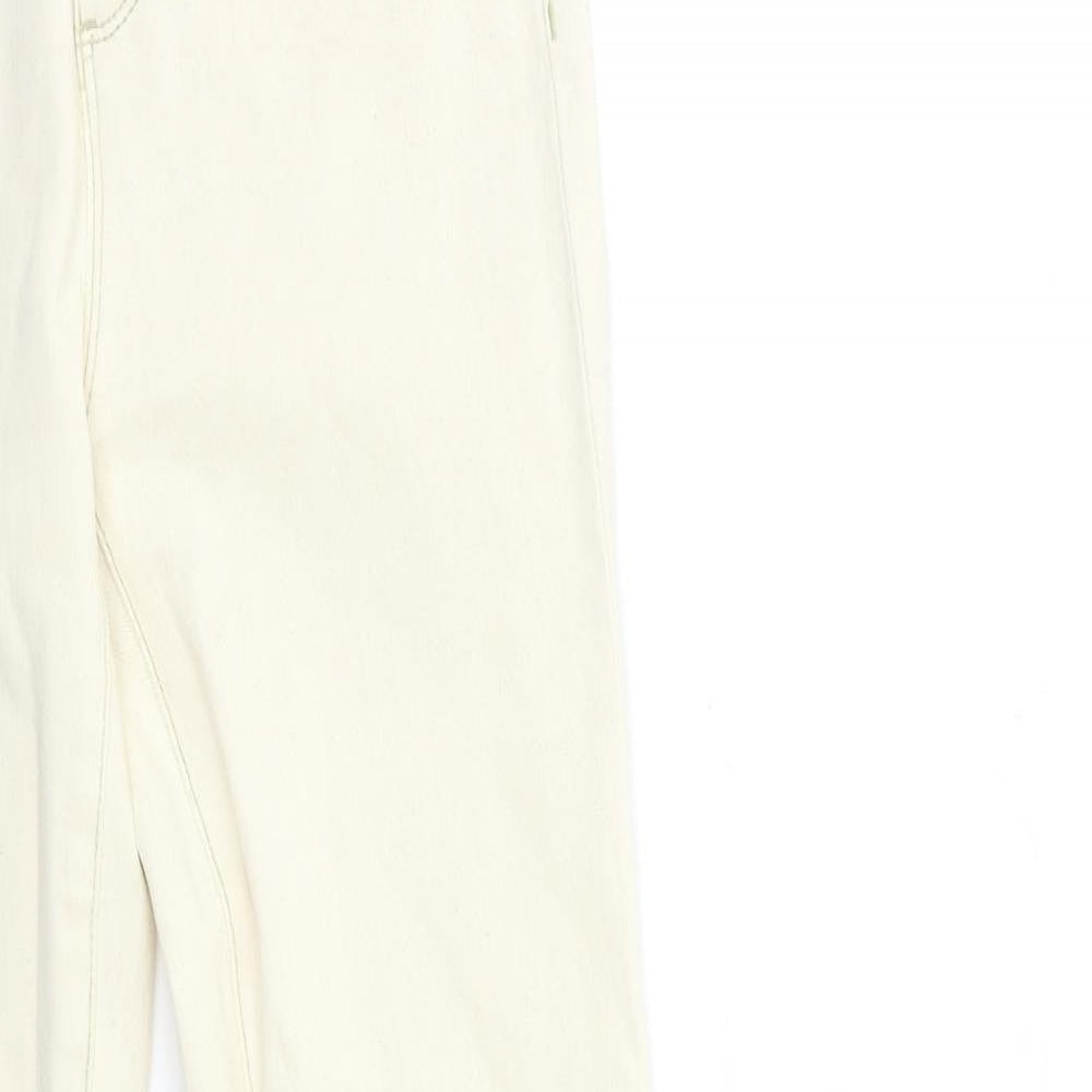 Womens UK Size 8 Stradivarius Regular Fit Skinny Ivory Jeans