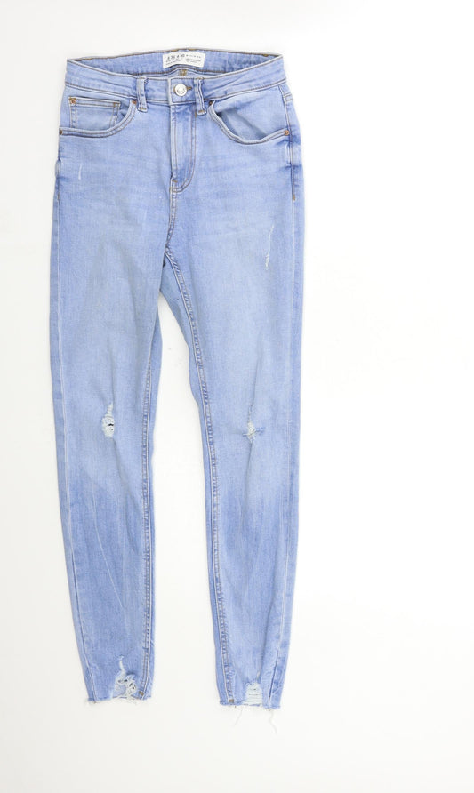 Denim & Co. Womens Blue  Denim Skinny Jeans Size 8 L28 in