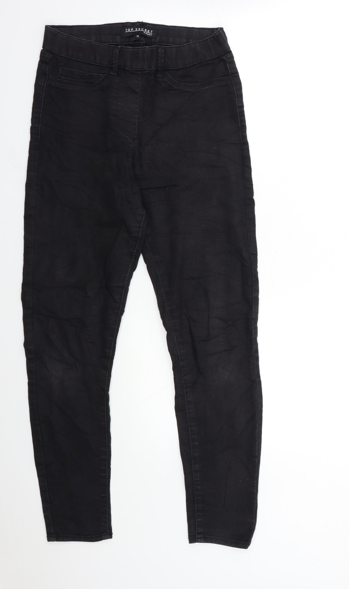 TopSecret Womens Black  Denim Jegging Jeans Size 8 L27 in