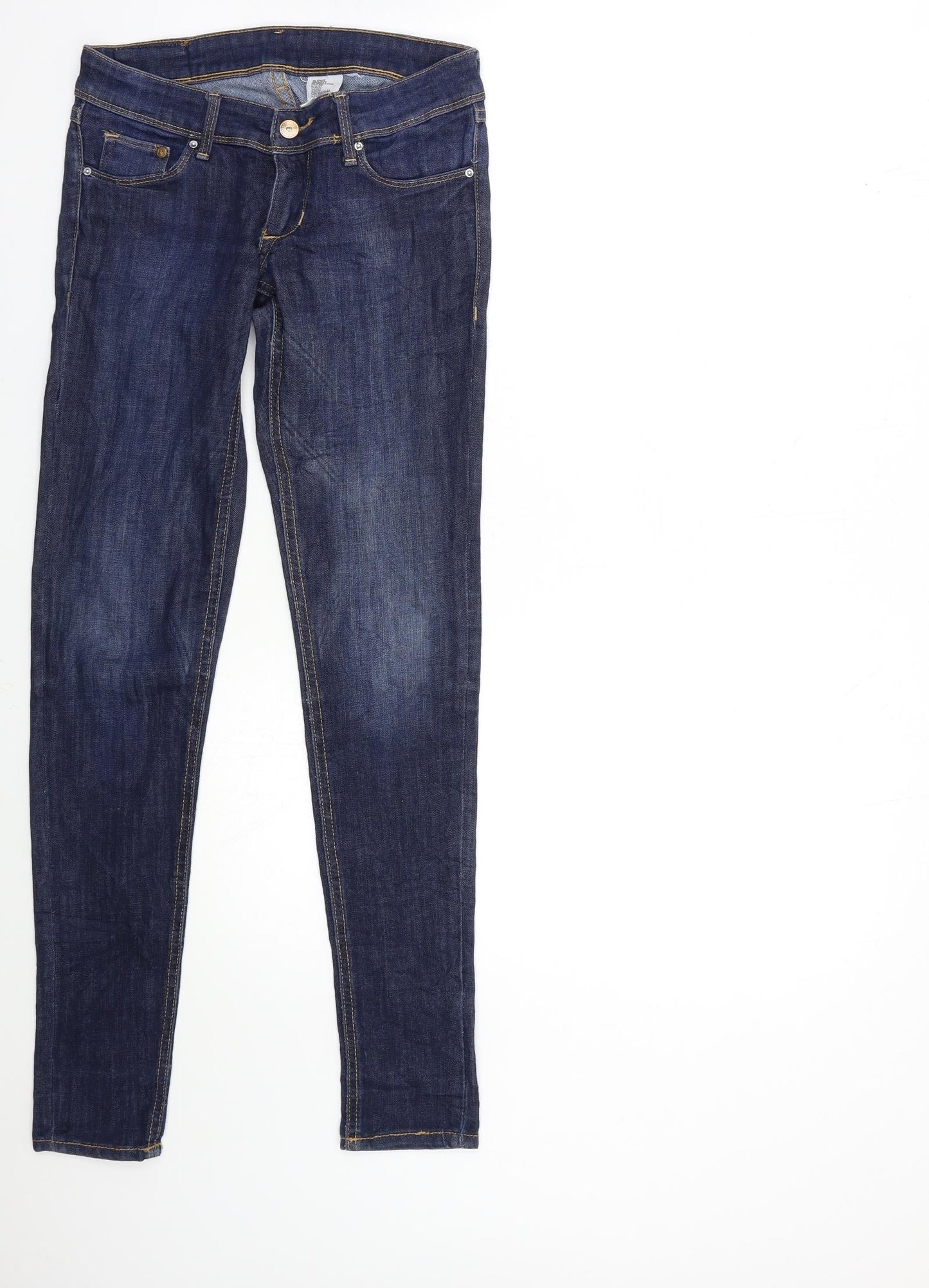 Womens UK Size 25 in H&M Regular Fit Skinny Blue Jeans