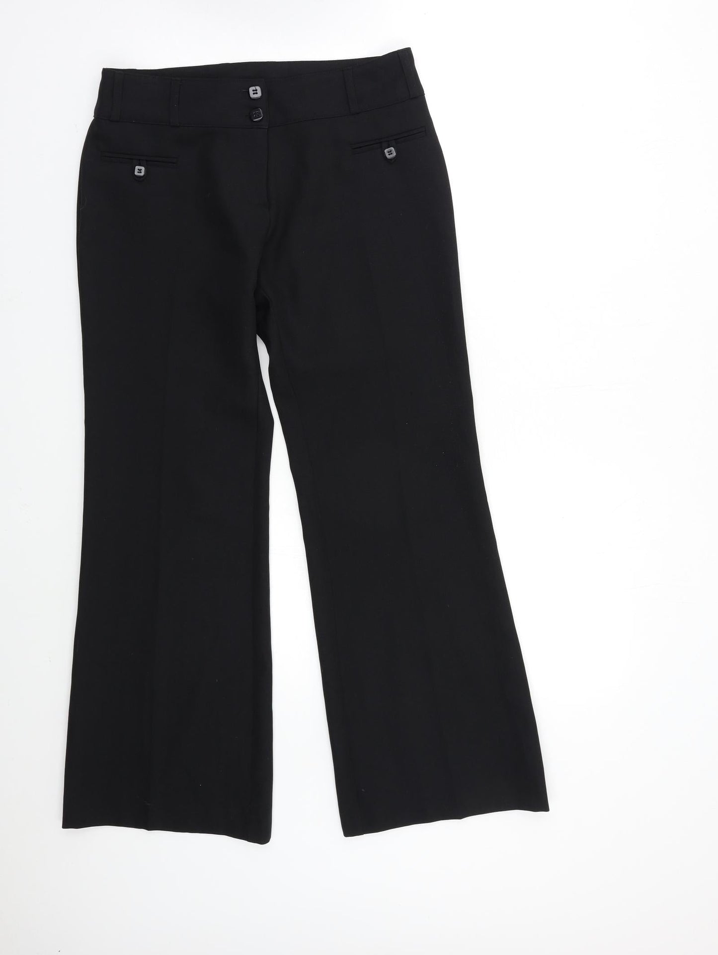 F&F Womens Black   Trousers  Size 10 L30 in