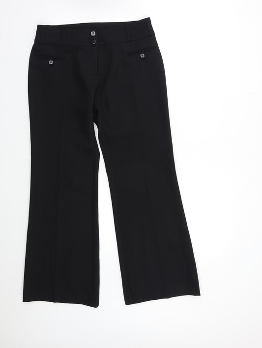 F&F Womens Black   Trousers  Size 10 L30 in