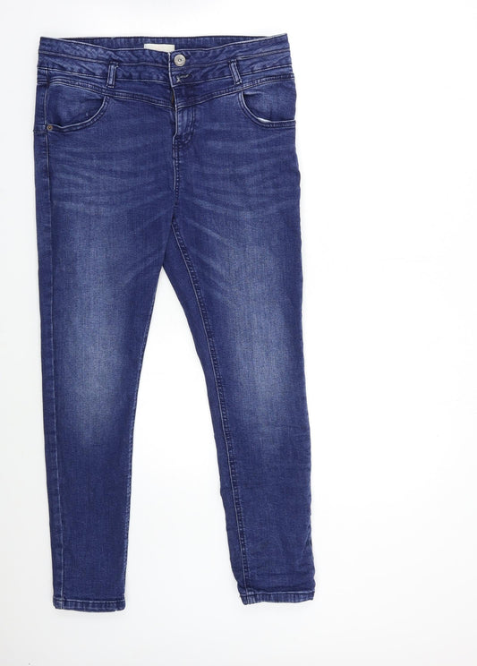 Womens UK Size 34 in M-17 Regular Fit Skinny Blue Jeans