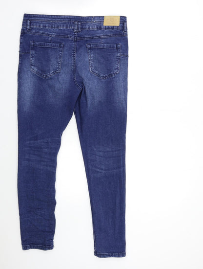 Womens UK Size 34 in M-17 Regular Fit Skinny Blue Jeans