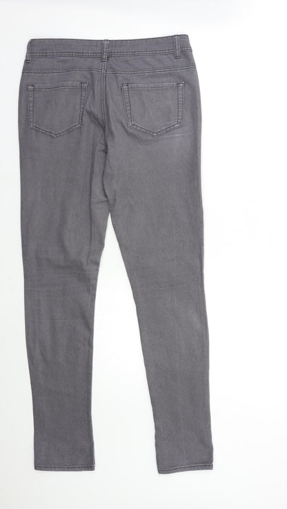 Denim & Co. Womens Grey  Denim Skinny Jeans Size 10 L31 in