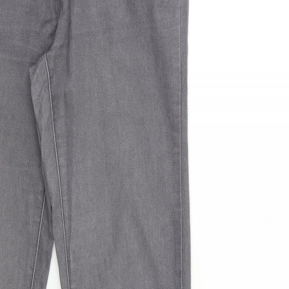 Denim & Co. Womens Grey  Denim Skinny Jeans Size 10 L31 in