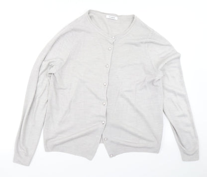 Classic Womens Grey  Knit Cardigan Jumper Size 18