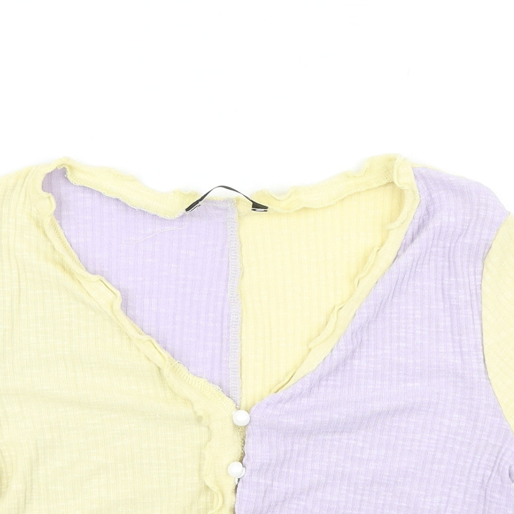 SheIn Womens Purple  Knit Cardigan Jumper Size XS