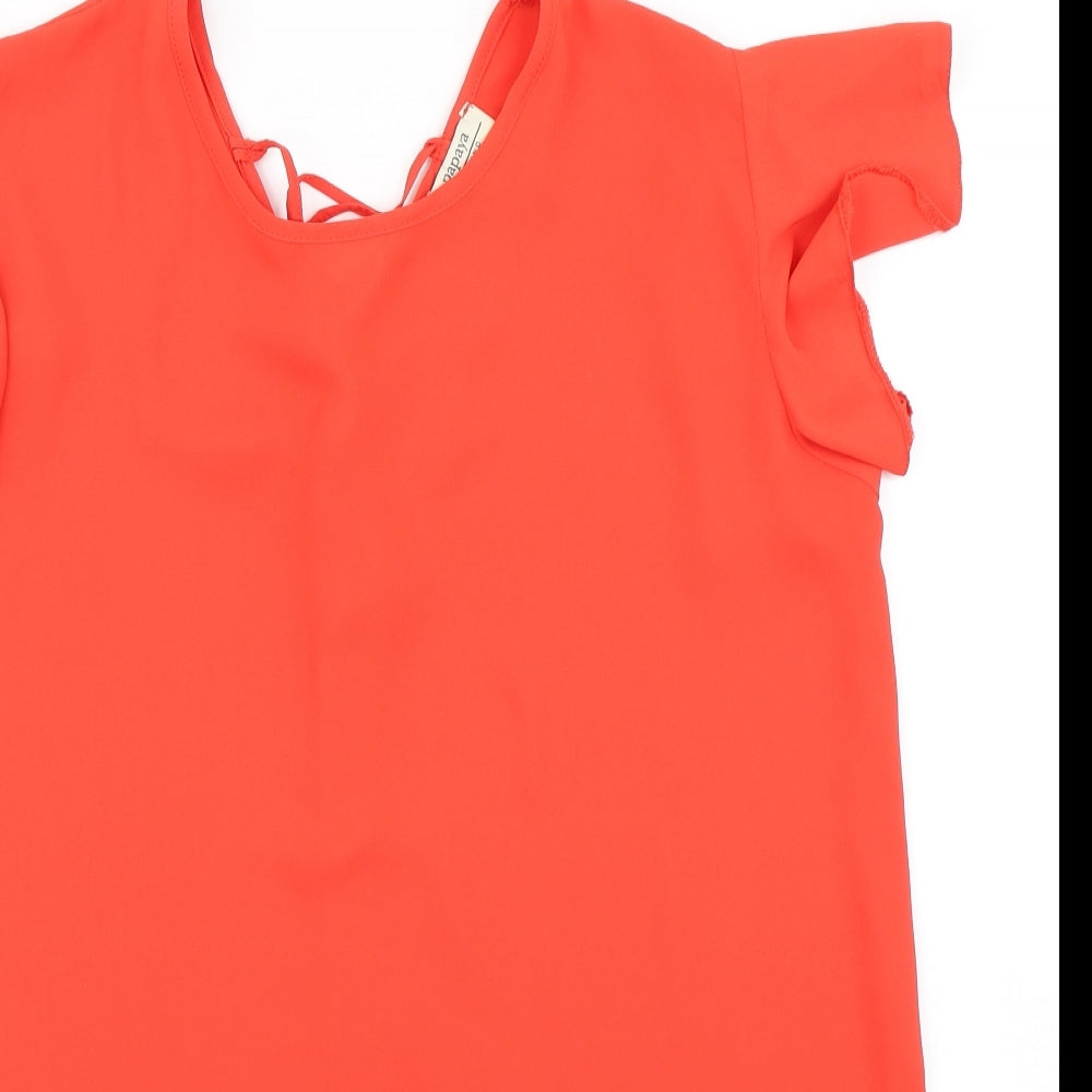 Papaya Womens Red   Basic Blouse Size 14