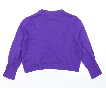 Womens UK Size 10 Collection Purple Cardigan Jumper